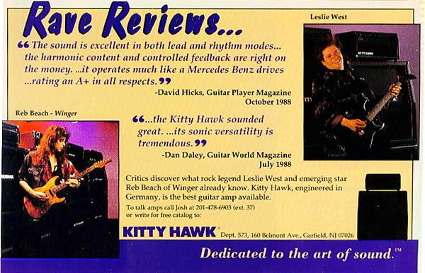 Kittyhawk amplifiers advert