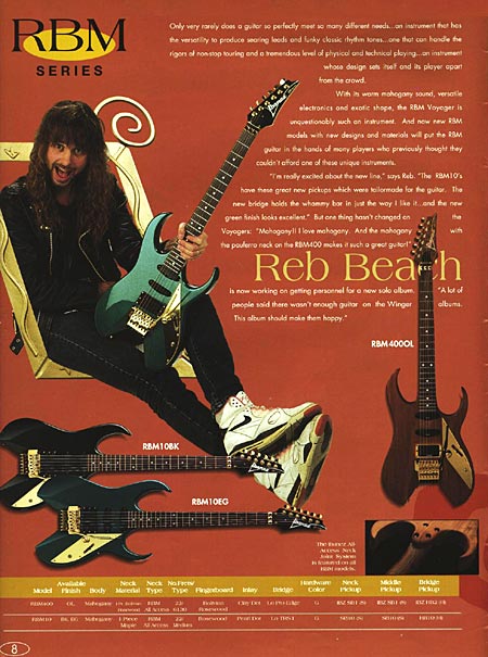 Ibanez catalogue page