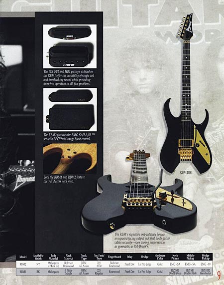 Ibanez catalogue page